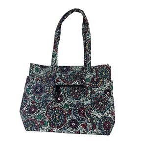 Vera Bradley Stained Glass Medallion Vera Large Tote Purse Bag 19x14x5